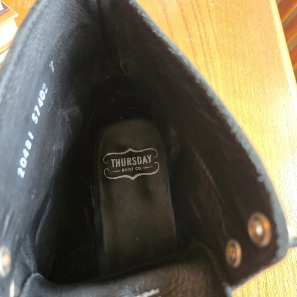 Thursday Boot Co. Captain Boots Mens Size 14 Black Leather Handmade Dress Casual - Picture 12 of 16